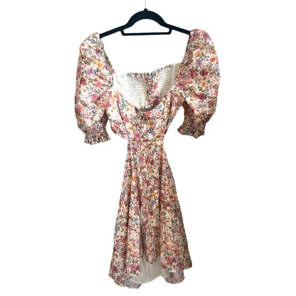 NWT For Love and Lemons Arya Mini Floral Woodland Fairycore Dress Size Medium - Picture 5 of 11